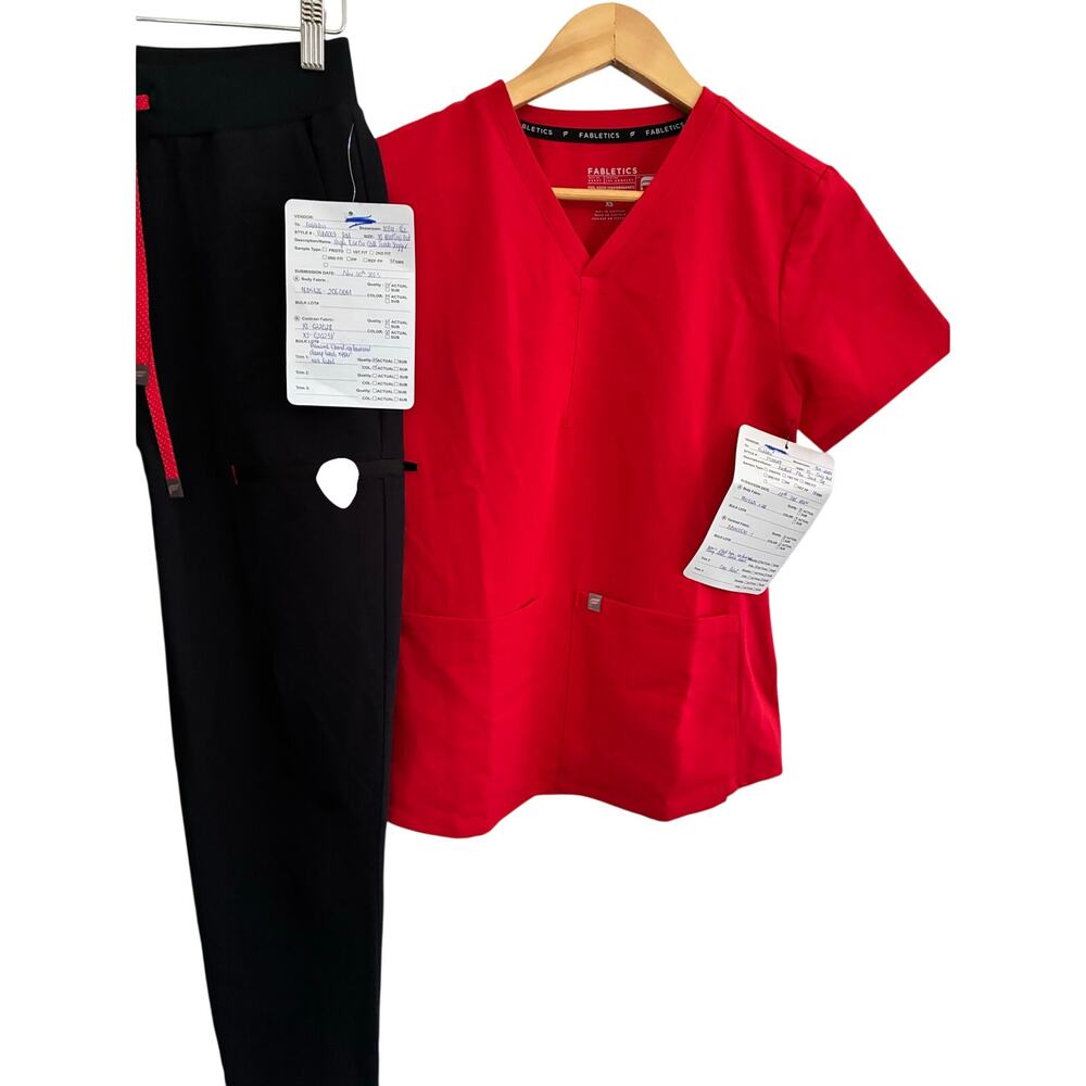 NWT Fabletics Womens XS Tall High Rise On Call Jogger & XS Red Method Top READ - Picture 4 of 12